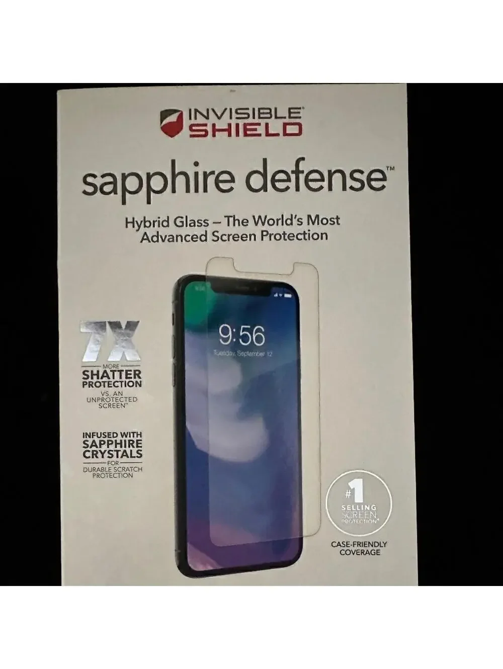 Invisible Shield Sapphire Defense Hybrid glass iPhone X NIB